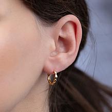 14K Gold Polished Hoop Earrings