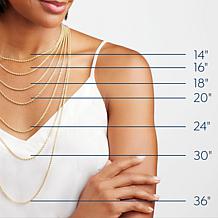 14K Yellow Gold 0.87mm Box Chain Necklace - 18"
