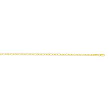 14K Yellow Gold 2.8mm Diamond-Cut Figaro Chain Necklace - 20"