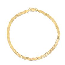 14K Yellow Gold 2-Row Bismark Chain Necklace | HSN