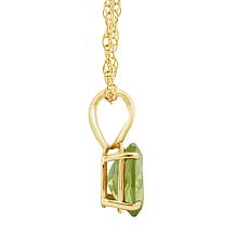 14K Yellow Gold Gemstone 8x6mm Oval Pendant with Chain