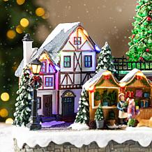 15.25"L Oversized Resin Lighted Christmas Village Decor
