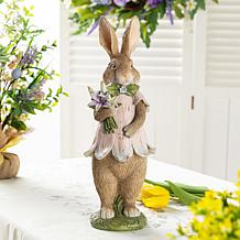 15.5" Easter Resin Bunny Table Decor
