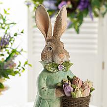 15.75"H Easter Resin Bunny Table Decor