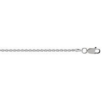 16" Sterling Silver 1.4mm Diamond-Cut Solid Rope Chain Necklace
