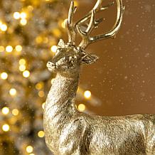 16.25" H Resin Christmas Reindeer Table Decor