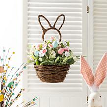 18" Easter Bunny Shaped Basket Centerpiece