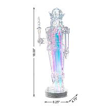 18" H Acrylic LED Color-Changing Lighted Tabletop Nutcracker