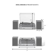 1975T Record Player With Speakers - Walnut