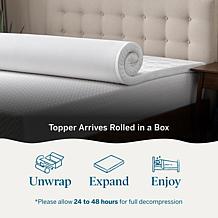 2” Bamboo Charcoal and Gel Memory Foam Mattress Topper, Queen