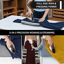2-in-1 Full-Sized Iron and Handheld Steamer with LCD Display