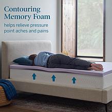 2” Lavender and Gel Memory Foam Mattress Topper, King