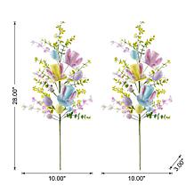 2-Piece 28" Easter Picks with Glitter Eggs and Bunny Accents