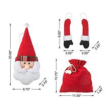 20“ H Christmas Fabric Santa Ornament