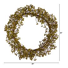 20 in. Autumn Gypsophila Artificial Wreath