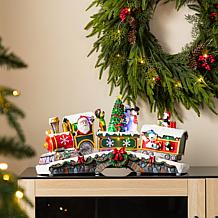 20" Lighted Christmas Resin Village with Music and Animation