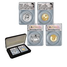 2019 PR70 FDOI Apollo 11 Half Dollar and Native American Dollar Set