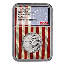 2026 Faces of Liberty Dime and Half Dollar P&D 4pc Flag Core NGC 68...