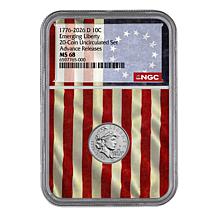 2026 Faces of Liberty Dime and Half Dollar P&D 4pc Flag Core NGC 68...