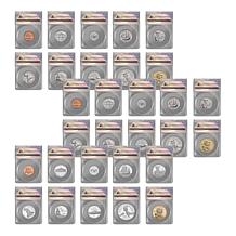 2026 Mint Set MS68 and 2026 Proof Set PR70 30 Coin Set ANACS Advanc...