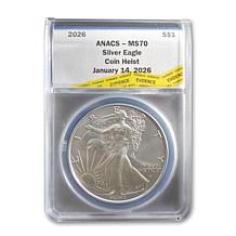 2026 Silver Eagle ANACS 70 Heist Coin