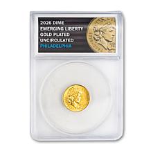 2026 Uncirculated P&D ANACS 24K Gold-Plate Faces of Liberty 4-Coin Set