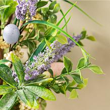 21" Easter Table Tree Décor with Lavender and Pastel Eggs