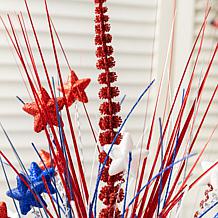 21" Patriotic Table Tree with Red, White & Blue Stars