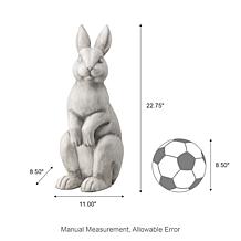 22.75"H MGO White Standing Rabbit Statue
