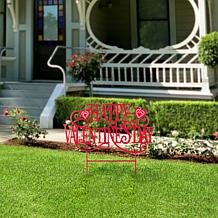 23.25"H Valentine's Day Metal Yard Stake