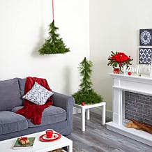 24 in. and 36 in. Table Top/Hanging Artificial Christmas Decor Set ...