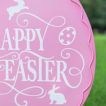 24" Pink Egg-Shaped Easter Yard Stake