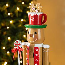 24" Wooden Gingerbread Man Nutcracker Christmas Decor