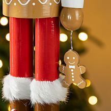 24" Wooden Gingerbread Man Nutcracker Christmas Decor