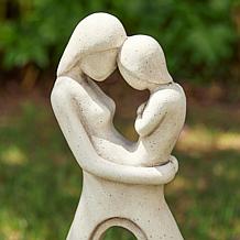 24.75"H Modern Abstract Sculpture Hugging Mommy and Baby Garden Statue