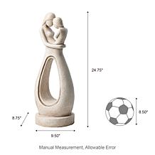 24.75"H Modern Abstract Sculpture Hugging Mommy and Baby Garden Statue