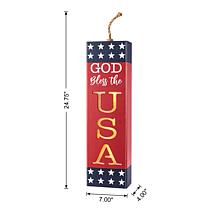 24.75"H Patriotic Firecracker Porch Decor with Lights