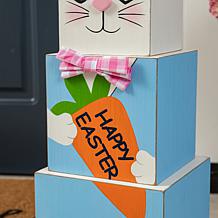 24"H Double Sided Easter/July 4 Wooden Porch Decor