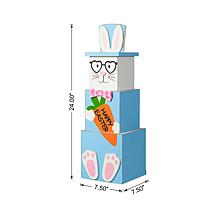 24"H Double Sided Easter/July 4 Wooden Porch Decor