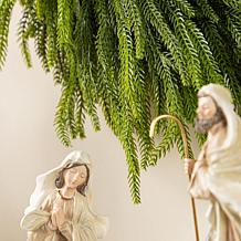 28" D Christmas Greenery PE Dripping Wreath