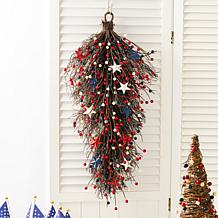 28" Patriotic Teardrop Door or Wall Hanging