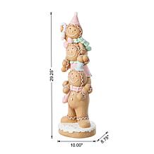 29.25"H Christmas Macaron Pink Resin Porch Decor
