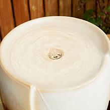 29.25"H Oversized Ceramic Pot Outdoor Floor Fountain with Pump