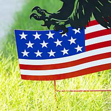 29.75" H Patriotic Yard Stake with Eagle Silhouette