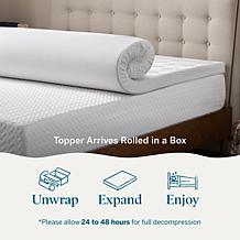 3” Bamboo Charcoal and Gel Memory Foam Mattress Topper, Twin