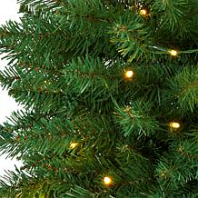 3 ft. Slim Green Mountain Pine Artificial Christmas Tree with 50 Cl...