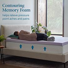 3” Lavender and Gel Memory Foam Mattress Topper, Full