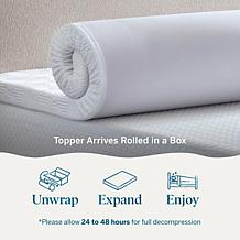 3” Lavender and Gel Memory Foam Mattress Topper, King