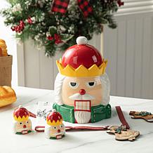 3-piece Dolomite Christmas Nutcracker Cookie Jar Set