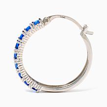 3 Row Framed Hoop Earrings